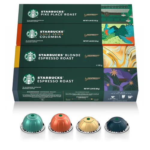 Vista 10 de Starbucks by Nespresso Vertuo, Single-Origin Colombia, 30 cápsulas de café tostado medio, prepara 7.8 onzas