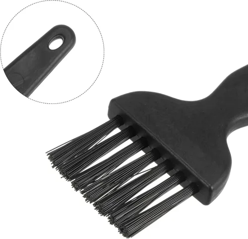 Vista 4 de uxcell Cepillo antiestático ESD con mango de plástico de nailon para limpieza de laboratorio, teclado electrónico, PCB BGA, reparación de soldadura