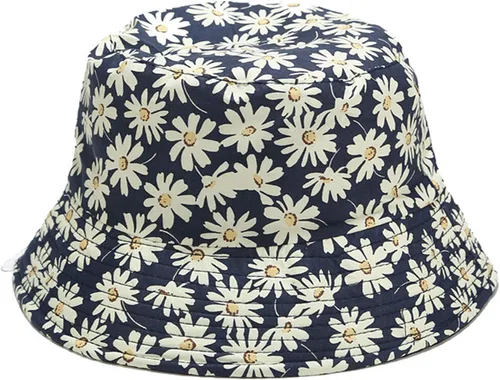 Mashiaoyi Sombrero de pescador reversible de doble cara con estampado unisex