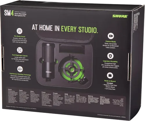 Vista 9 de Kit de Micrófono de Grabación de Estudio Shure SM4, Micrófono de Condensador XLR para Estudio en Casa con Audio Listo para Mezcla - Construcción
