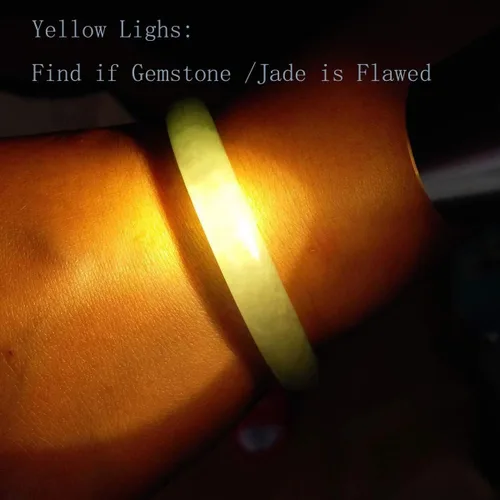 Vista 4 de QLEE Linterna LED de identificación de fluorescencia W/Y/UV, 3 LED, luz de inspección de joyas de piedras preciosas de jade para detector de manchas