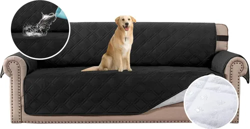 Vista 27 de H.VERSAILTEX Funda de sofá 100% impermeable, lavable, antideslizante, para 3 cojines, protector de muebles para mascotas, fundas de sofá
