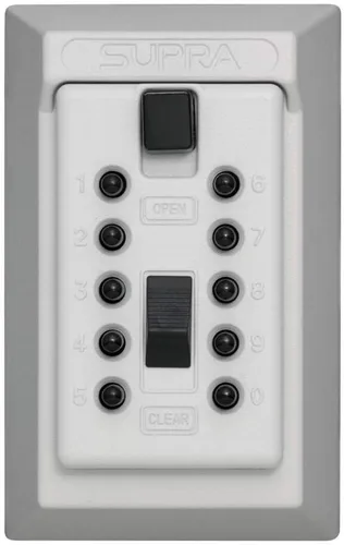 Vista 3 de Kidde AccessPoint 001170, Caja fuerte delgada de llaves a combinación con botón para presionar, 2 llaves, color gris titanio, 001015