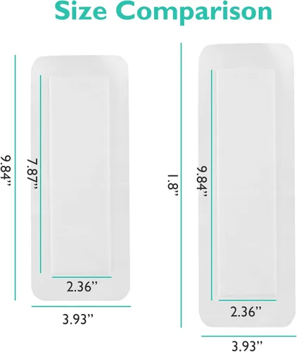 Vista 7 de Vendajes adhesivos transpirables para vendaje de isla, parches de gasa con bordes para reemplazo de rodilla, 4 x 10 pulgadas, con almohadilla