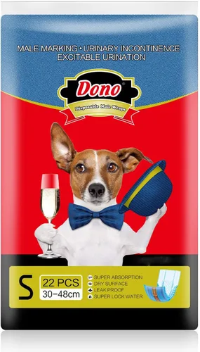 Dono Pañales desechables para perros machos y perros, pantalones vaqueros súper absorbentes y suaves para mascotas, pañales para perros machos,