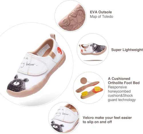 Vista 7 de UIN Zapatos para caminar para niños, botas de punto de alta calidad, casuales, ligeras, cómodas, a la moda, Madrid