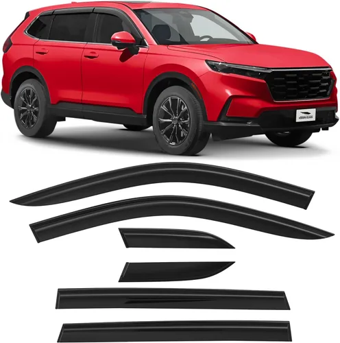 Vista 11 de Voron Glass Cinta adhesiva con borde cromado, protectores de lluvia extra duraderos para Dodge Ram 1500 2019-2026 cabina doble, deflectores