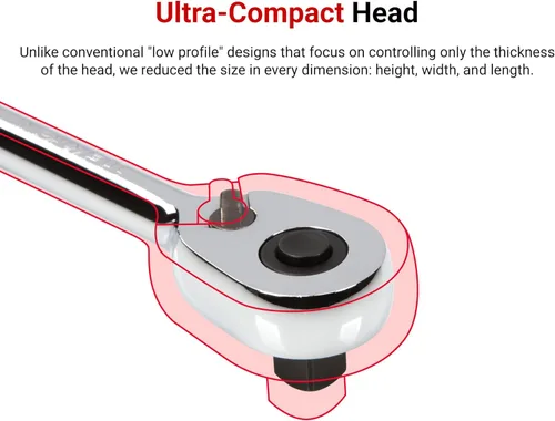 Vista 3 de TEKTON Trinquete de liberación rápida de 1/2 pulgada de impulso x 10-1/2 pulgadas SRH11210