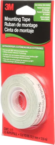 Vista 3 de 3M Cinta de montaje de película aislante para exteriores cinta de sellado transparente para ventanas y película aislante de puertas rollo de 12