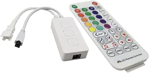 Vista 2 de 5V 24V SP511E WiFi LED de salida única controlador de sincronización de música para WS2811 WS2812B tira de luz LED, sistema iOS y Android Control