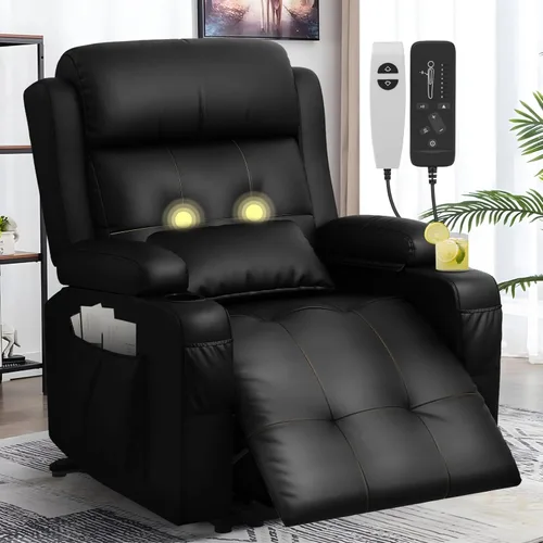 Vista 11 de Sofá de dos plazas reclinable, sofá de dos plazas reclinable de masaje con gran capacidad de peso, sofá de dos plazas para RV en liquidación