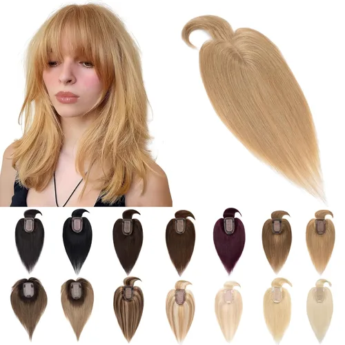Vista 26 de SEGO Pelucas para mujeres con flequillo de cabello humano real, base de seda de 7 * 13 cm, 100% cabello humano Remy, peluca de la parte superior