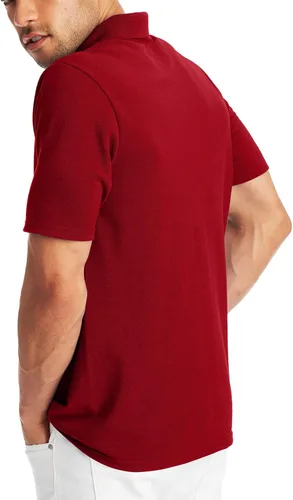 Vista 2 de Hanes playera polo de manga corta para hombre con FreshIQ