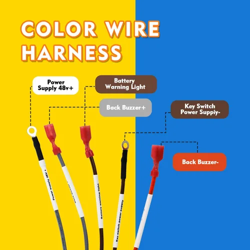 Vista 3 de Arnés de cableado de control de carrito de golf para Club Car DS - Controlador negro#1510-5201, Arnés de cableado completo para vehículo DS