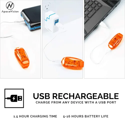 Vista 4 de Paquete de 2: luces LED de seguridad + chalecos reflectantes