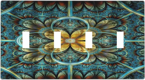 Vista 27 de Cubiertas de Tomacorriente 3D Árbol Morado 1 Gang Placa de Cubierta de Interruptor de Luz Dúplex Placas Decorativas de Pared Placa de Interruptor