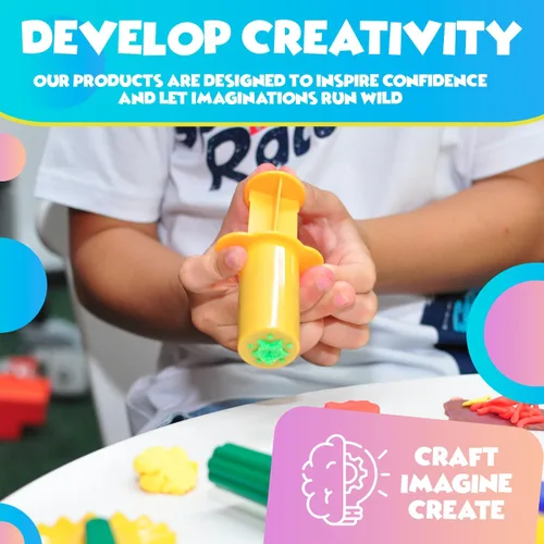 Vista 4 de DIMROM Herramientas para arcilla y plastilina Juego de 12 piezas - A partir de 3 años (12 piezas)