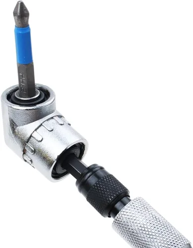 Vista 9 de AUTOTOOLHOME Extensión de broca flexible con adaptador de taladro en ángulo recto, eje flexible para destornillador eléctrico, taladro de impacto