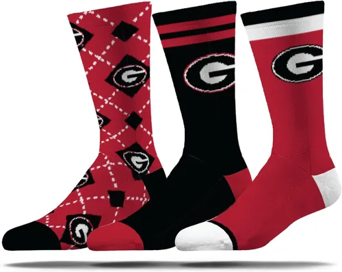 Vista 4 de Strideline Calcetines de vestir de la NCAA para hombre, colección Campus, paquete de 3, talla única
