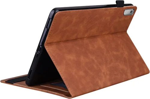 Vista 5 de Funda para Lenovo Tab P11 (2.ª generación) de 11.5 pulgadas/Pad Plus 2023 magnética de piel sintética con soporte para tarjetas, plegable