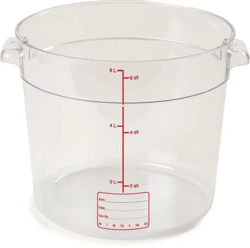 Vista 6 de Carlisle FoodService Products Storplus Recipiente redondo de almacenamiento de alimentos con diseño apilable para catering, buffets, restaurantes