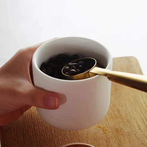 Vista 6 de MilkyWay Tarro de cerámica para almacenamiento de alimentos, diseño moderno, con tapa hermética de bambú, para té, café, especias, frutos secos