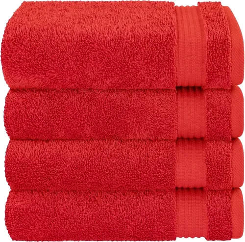 Vista 35 de Cotton Paradise 100% Cotton Turkish Washcloth Set for Bathroom, 4 Piece Soft Absorbent Small Hand Face Towels Wash Rags, Lilac