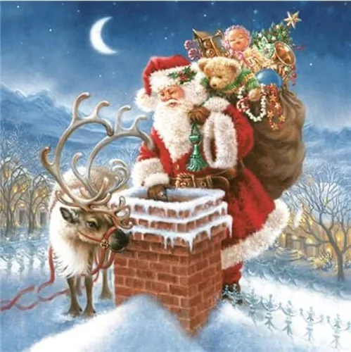 Vista 10 de Servilletas de Navidad, servilletas de papel de Navidad para Decoupage, 40 piezas, tamaño de almuerzo (gatos de Navidad)