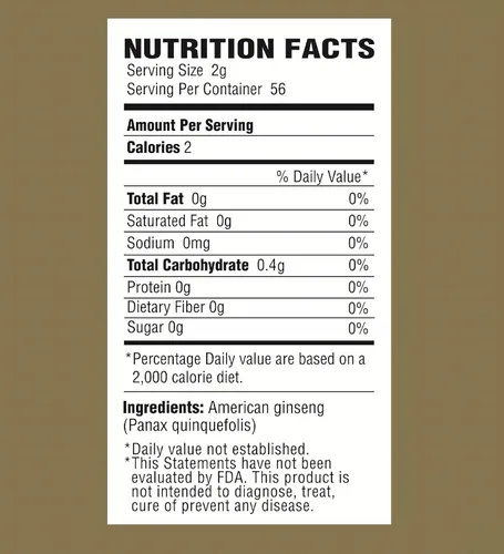 Vista 6 de Zen Ginseng - Bolsa de 4 onzas de ginseng americano sin recortar - Sin OMG, sin gluten. Añade este ginseng en sopa, té, café, jugos, batidos