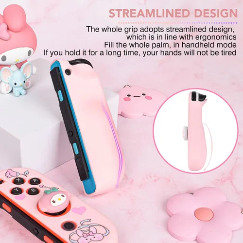 Vista 5 de DLseego Funda protectora para interruptor de conejo, funda de silicona suave acoplable, a prueba de golpes, resistente a los arañazos, con 4 tapas