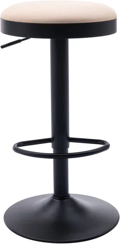 Vista 32 de Taburetes de bar sin espalda, taburetes de bar ajustables redondos individuales para encimera de cocina, taburete giratorio de altura de barra, Gris