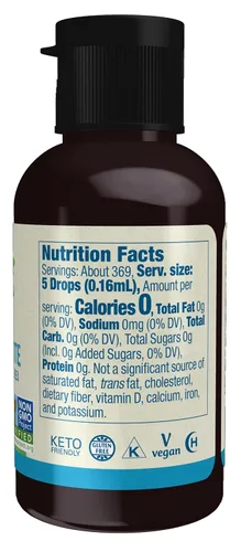 Vista 2 de Edulcorante líquido Better Stevia de NOW Foods, con glicerina, 2 fl oz
