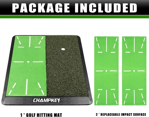 Vista 7 de CHAMPKEY Heavy-Duty Golf Hitting Mat - Swing Path Feedback Golf Practice Mat - Ideal for Indoor and Outdoor Training