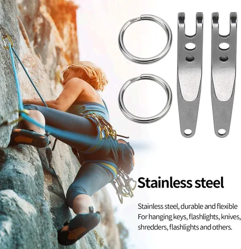 Vista 7 de Clip de bolsillo de suspensión, 2 piezas de herramienta de suspensión rápida multiusos para colgar cuchillos, gancho de clip de suspensión