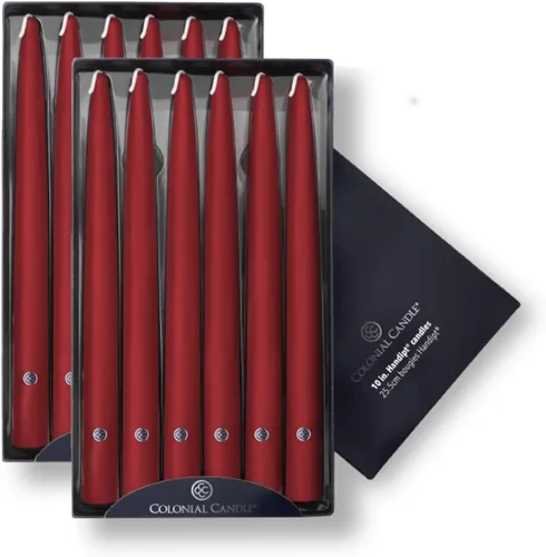 Vista 86 de Colonial Candle Handipt Collection - Vela cónica sin perfume, color blanco, 6 pulgadas, paquete de 12, hasta 4 horas de combustión