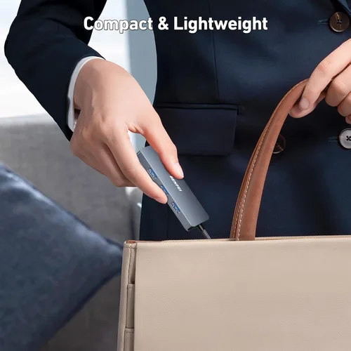 Vista 6 de BENFEI Hub USB 3.0, 4 puertos USB A Splitter Ultra-Slim Expander para mouse, teclado, unidad flash, disco U, impresora compatible con laptop, PC