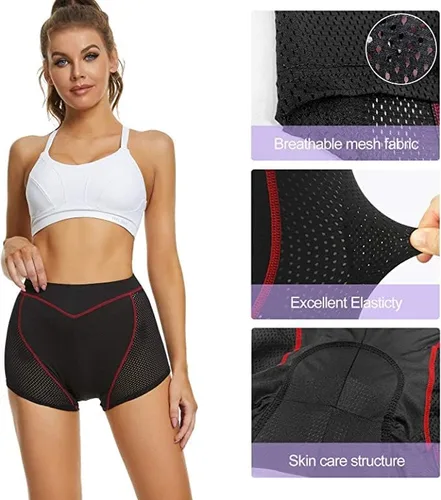 Vista 5 de FEIXIANG Women's Cycling Underwear for Women Negro