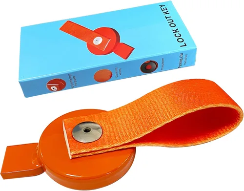 Magnetic Trailer Surge Brake Lockout Key for UFP A-60 A-70 A-75 A-84 Actuators, Replaces 34557, Heavy Duty Easy Release Strap, No Tape No C-Clamps