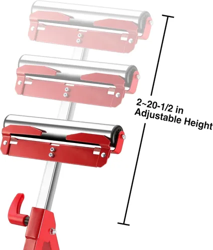 Vista 4 de WORKPRO Soporte de Rodillo Plegable con Altura Ajustable, Servicio Pesado con Capacidad de Carga de 250 LB, Salida para Carpintería