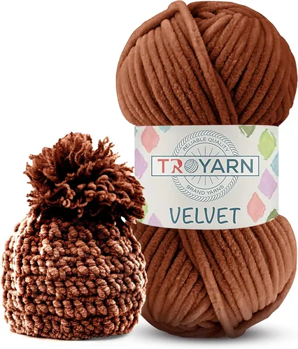 Vista 52 de Hilo de Chenilla para Ganchillo - 100g (121m), Hilo Suavísimo y Esponjoso, Perfecto para Mantas de Bebé y Amigurumi, Tamaño 6