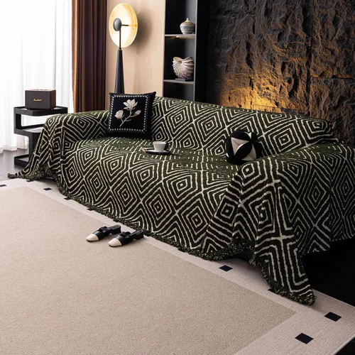 Vista 57 de ROOMLIFE Manta Funda Azteca Bohemia para Sofá, Decoración del Hogar Estilo Granja, Fundas de Sofá para Loveseat, Sofás de 2/3 Cojines, Apta