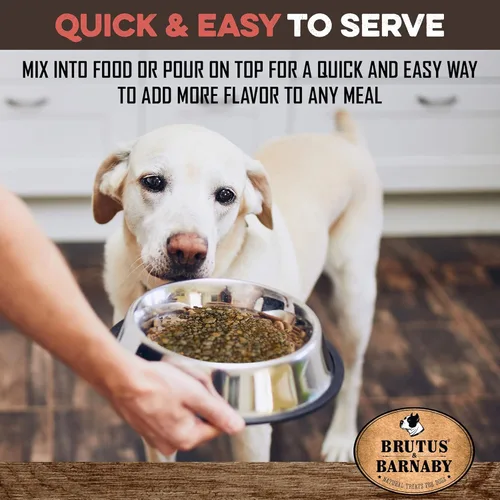 Vista 8 de BRUTUS & BARNABY Decoración de comida para perros – Hígado de res – Mejora la comida de tus perros con esta mezcla llena de sabor – Espolvorea sobre