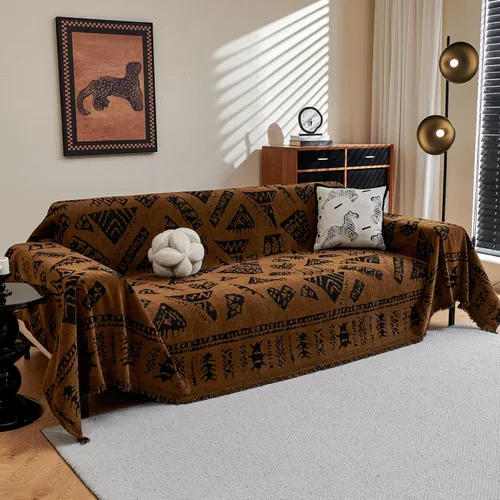 Vista 39 de MYSKY HOME Funda para Sofá de 3 Cojines con Borla, Fundas de Sofá de Chenille Fundas para Sofá, Fundas para Seccional en Forma de L Protector