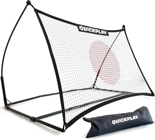 QuickPlay Red de rebote Spot Target para fútbol | Red de rebote resistente al clima con bolsa de transporte | Ideal para práctica de pases,