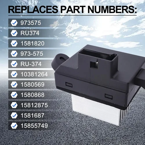 Vista 3 de HiSport Resistencia de motor de soplador de control de temperatura automático compatible con Chevy Malibu 2004-2012, Pontiac G6 2005-2010, Saturn