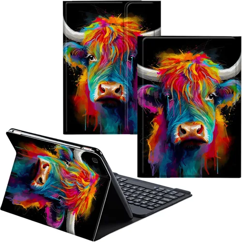 Vista 10 de Funda para Samsung Galaxy Tab S6 Lite 2022/2020 Teclado inalámbrico desmontable y cubierta de cuero PU Funda protectora para tableta para Samsung