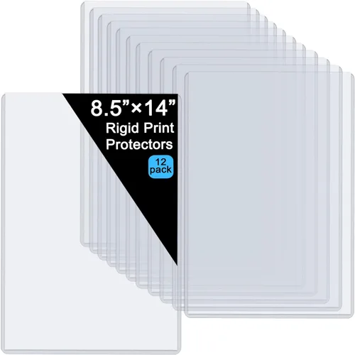 Vista 7 de Protectores de hojas de plástico duro de 11 x 17 pulgadas, protectores rígidos de menú, protectores impermeables para certificados transparentes