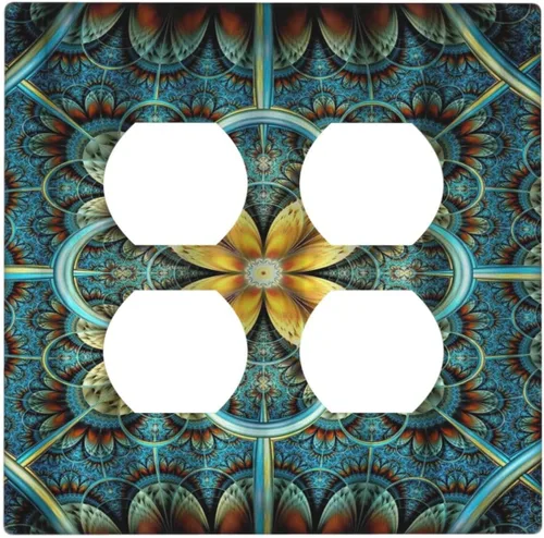 Vista 143 de Cubiertas de Tomacorriente 3D Árbol Morado 1 Gang Placa de Cubierta de Interruptor de Luz Dúplex Placas Decorativas de Pared Placa de Interruptor