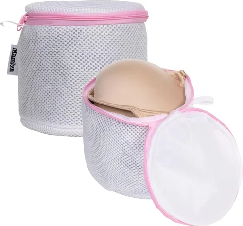 Vista 3 de Mamlyn Bolsas de sujetador de malla para lavadora, bolsas de lavado de lencería para lavandería