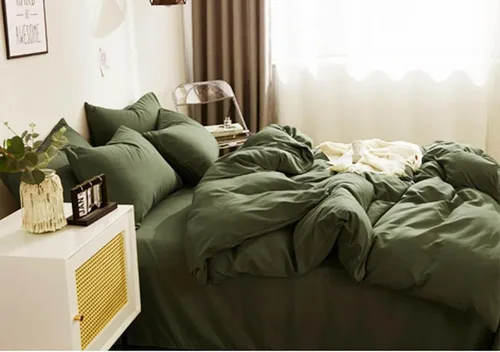 Vista 25 de Nanko Juego de funda de edredón de tamaño matrimonial, juego de ropa de cama de microfibra ligera de lujo con lazos de cremallera, juegos de ropa